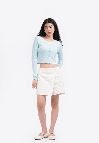 Áo Thun Dài Tay Viền Xoắn Diếp