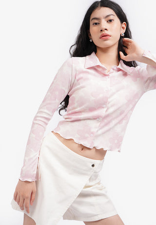 Áo Thun Dài Tay Cổ Polo Có Cúc