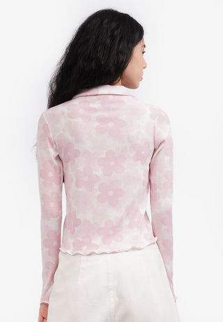 Áo Thun Dài Tay Cổ Polo Có Cúc