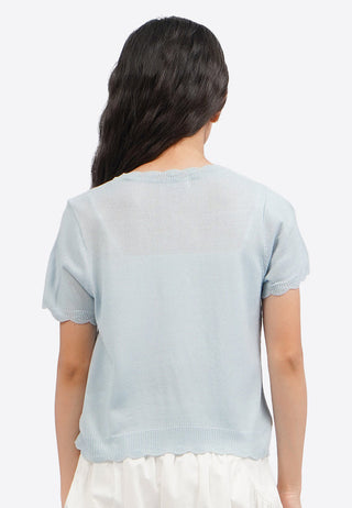 Áo Dệt Kim Tay Ngắn