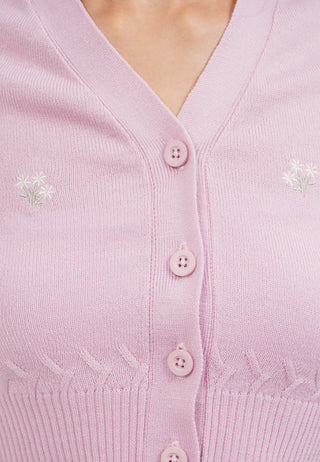 Áo Dệt Kim Tay Ngắn Crop Top