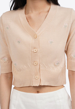 Áo Dệt Kim Tay Ngắn Crop Top