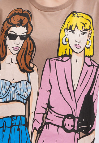 Áo Thun Phom Rộng In Họa Tiết