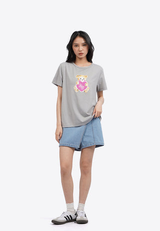 Áo Thun Nữ tay Ngắn In Họa Tiết