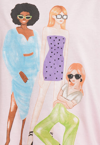 Áo Thun Nữ tay Ngắn In Họa Tiết