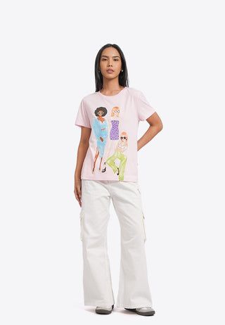 Áo Thun Nữ tay Ngắn In Họa Tiết