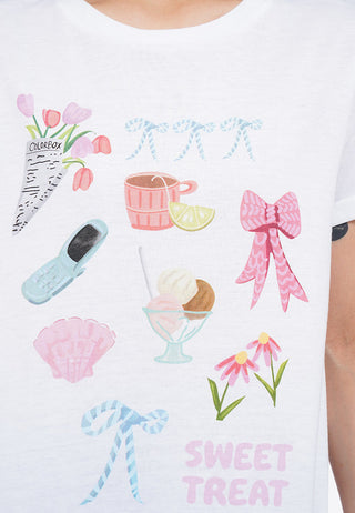 Áo Thun Nữ tay Ngắn In Họa Tiết