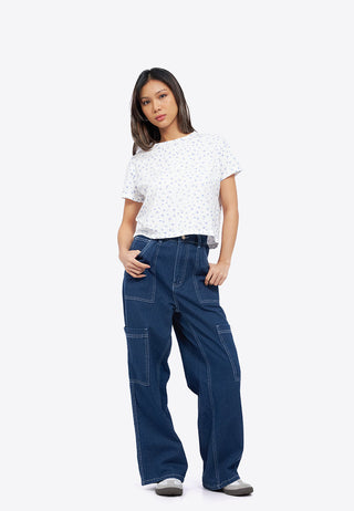 Áo Thun Nữ tay Ngắn In Hoa