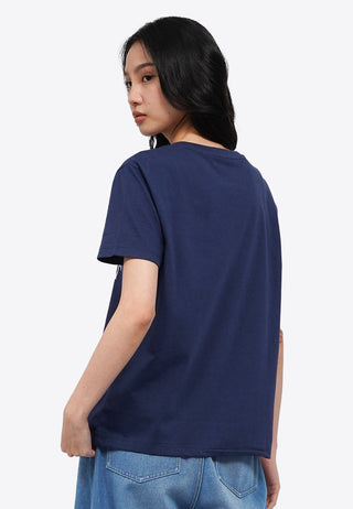 Áo Thun Cổ Tròn In Họa Tiết