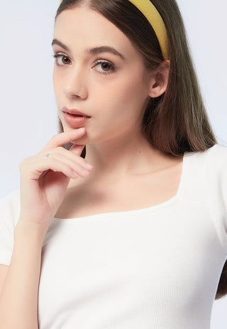 Áo Thun Croptop Cổ Vuông