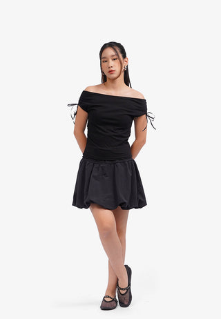 Áo Thun Tay Ngắn Cột Ruy Băng