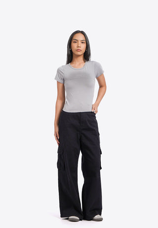 Áo Thun Nữ tay Ngắn Thêu Họa Tiết