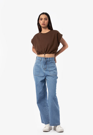 Áo Thun croptop Dây Rút Eo