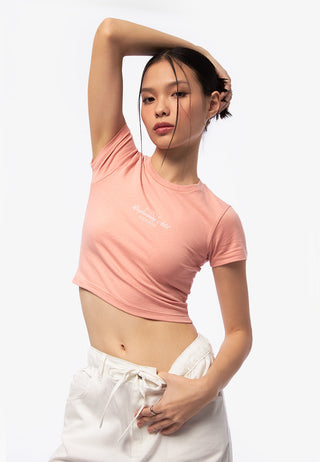 Áo Thun Ngắn Tay croptop In Họa Tiết