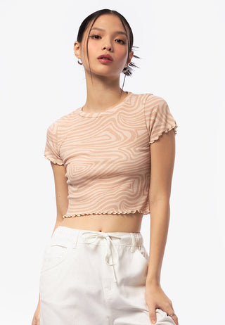 Áo Thun Croptop Xoắn Diếp