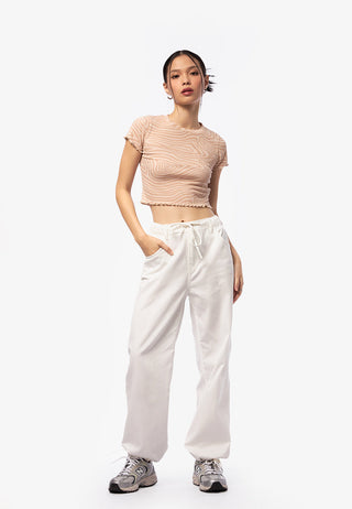 Áo Thun Croptop Xoắn Diếp