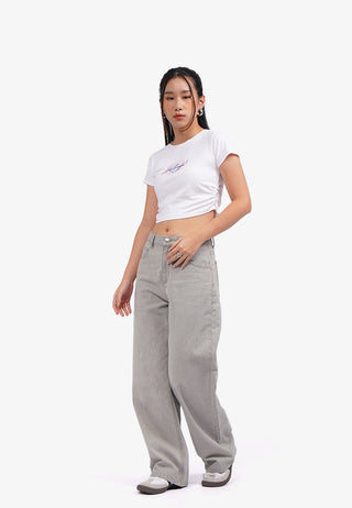 Áo Thun Croptop In Họa Tiết