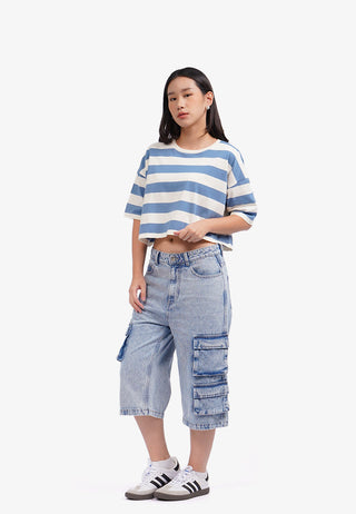 Áo Thun Oversize Boxy Kẻ Sọc