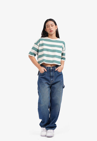 Áo Thun Oversize Boxy Kẻ Sọc