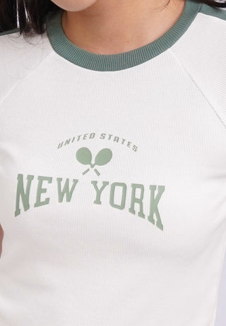 Áo Thun In Họa Tiết Croptop