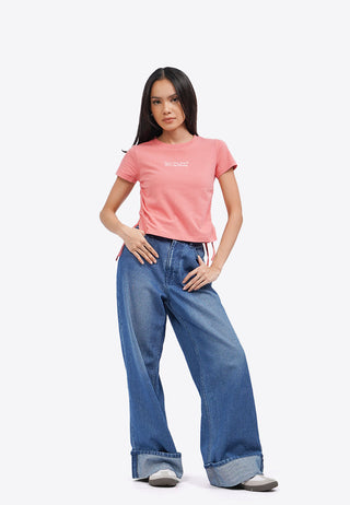 Áo Thun Nhấn Eo In Họa Tiết