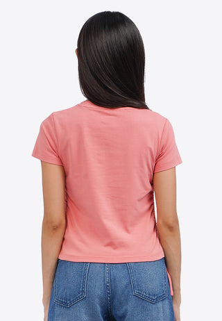 Áo Thun Nhấn Eo In Họa Tiết