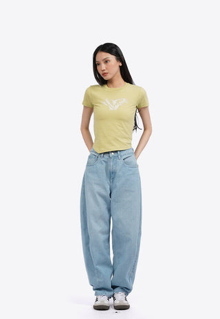 Áo Thun Vạt Bất Đối Xứng