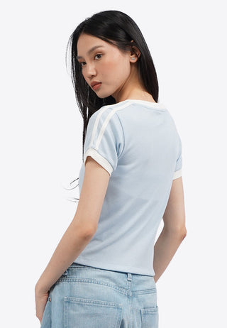 Áo Thun Ôm Ngắn Tay In họa Tiết