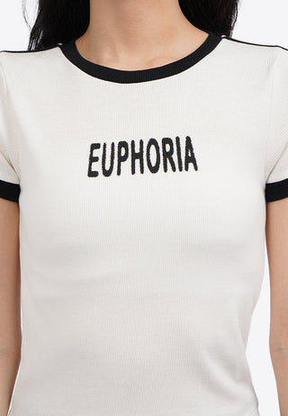 Áo Thun Ôm Ngắn Tay In họa Tiết