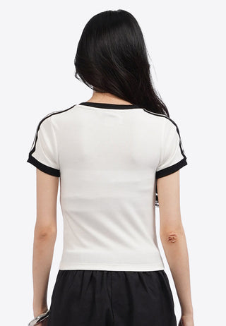 Áo Thun Ôm Ngắn Tay In họa Tiết