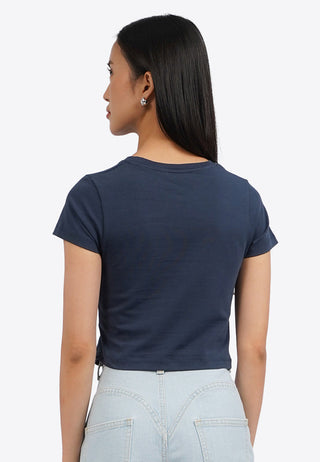 Áo Thun Vạt Tròn In Họa Tiết