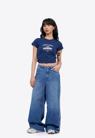 Áo Thun Nhún Eo In Họa Tiết