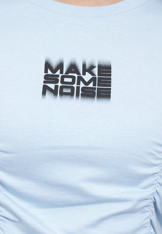 Áo Thun In Hình Xếp Nếp Phia Trước