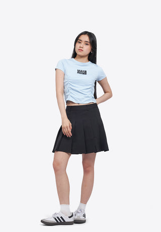 Áo Thun In Hình Xếp Nếp Phia Trước