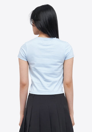 Áo Thun In Hình Xếp Nếp Phia Trước