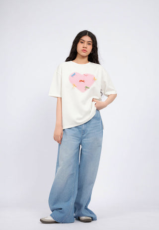 Áo Thun Oversize Xẻ Tà Có Nơ