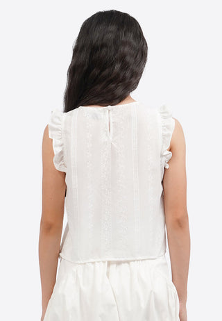 Áo Kiểu Không Tay Bèo Nhún