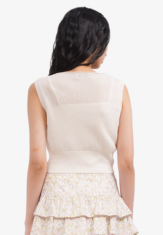 Áo Vest Nữ Dệt Kim Croptop