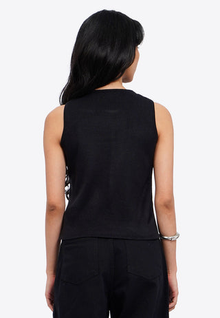 Áo Vest Nữ Dệt Kim Cài Cúc