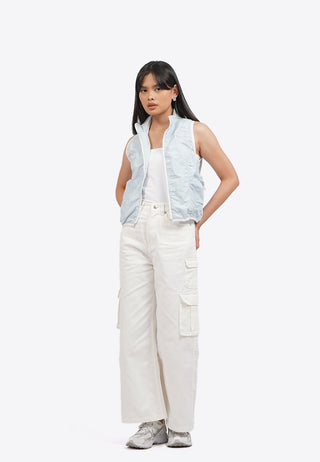 Áo Vest Dù Sát Nách Cổ Cao