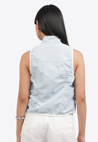 Áo Vest Dù Sát Nách Cổ Cao