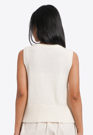 Áo Vest Nữ Dệt Kim Thắt Nút