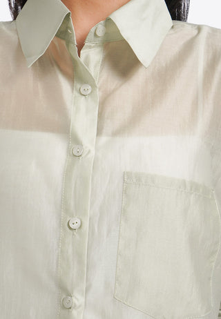 Áo Sơ Mi Dài Tay Xuyên Thấu