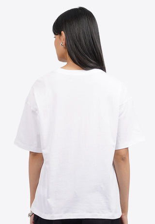 Áo Thun Nữ Oversize Tay Ngắn In Họa Tiết