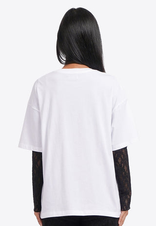 Áo Thun Nữ Oversize Tay Ngắn In Họa Tiết