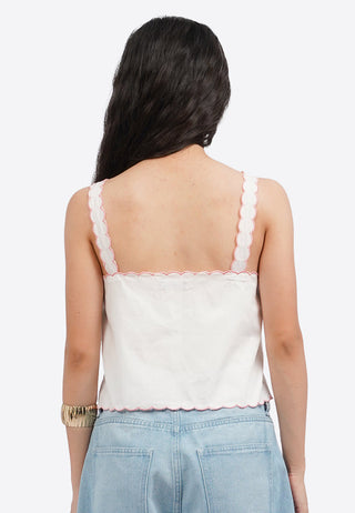 Áo Hai Dây Thêu Hoa