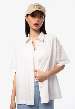 Áo Sơ Mi Oversize Ngắn Tay