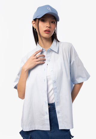 Áo Sơ Mi Oversize Ngắn Tay