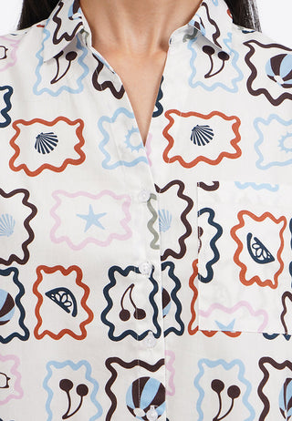 Áo Sơ Mi Ngắn Tay In Họa Tiết