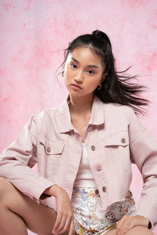 Áo khoác Denim Colorbox - Hồng